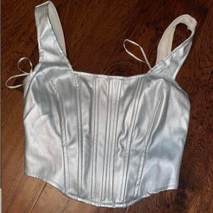 Silver Women's corset top